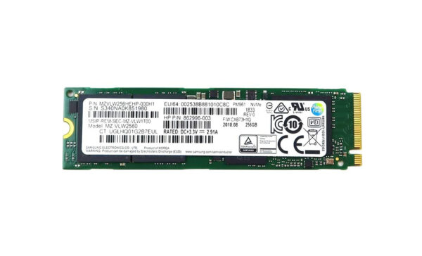 MZ-VLW2560 - Samsung PM961 Series 256GB Triple-Level Cell PCI Express NVMe 3.0 x4 M.2 2280 Solid State Drive