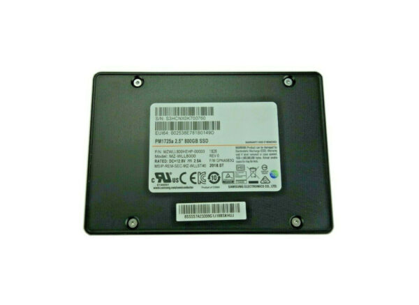 MZ-WLL8000 - Samsung PM1725a 800GB Triple-Level-Cell PCI Express NVMe 3.0 x4 U.2 Solid State Drive