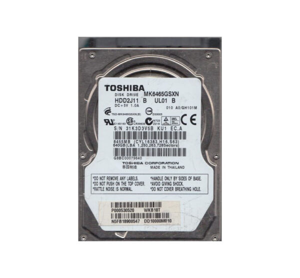 P000530520 - Toshiba 640GB 5400RPM SATA 3Gb/s 8MB Cache 2.5-Inch Hard Drive