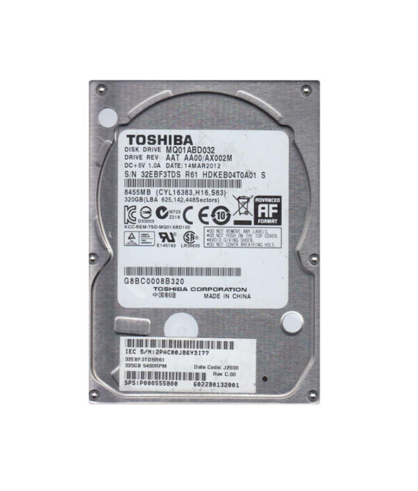P000555800 - Toshiba 320GB 5400RPM SATA 3Gb/s 8MB Cache 2.5-Inch Hard Drive
