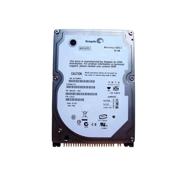 ST980811A - Seagate 80GB 4200RPM IDE Ultra ATA/100 (ATA-6) 2.5-Inch Hard Drive