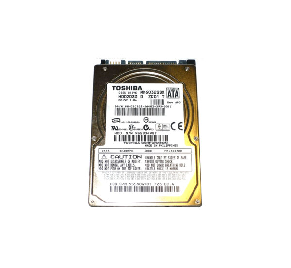 TC262 - Dell 60GB 5400RPM SATA 1.5Gb/s 8MB Cache 2.5-Inch Hard Drive