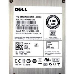 TJ9V2 - Dell 100GB Multi-Level Cell SATA 3Gb/s Hot-Pluggable 2.5-Inch Solid State Drive for PowerEdge & PowerVault Servers
