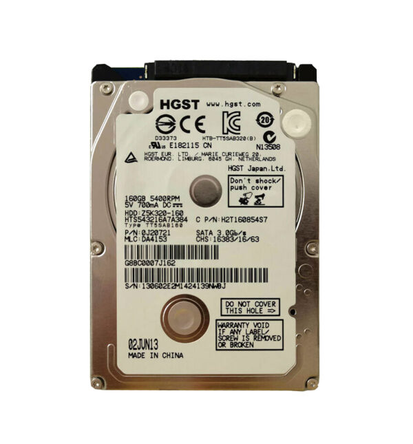 Z5K320-160 - Hitachi 160GB 5400RPM SATA 3Gb/s 2.5-inch Hard Drive